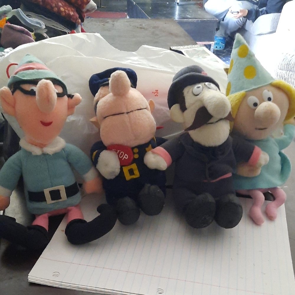 Blue and Black Stuffed Animal Toy Set